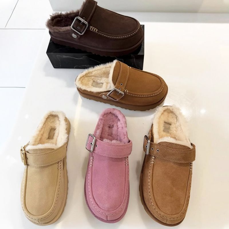 New Designer Evelina Clogs Tasman Slipper Winter Warm Slides Women Backless Loafers Goldenstar Platform Mules Boots Slippers Cozy Slip On Shoes 1179 - 6 of 9