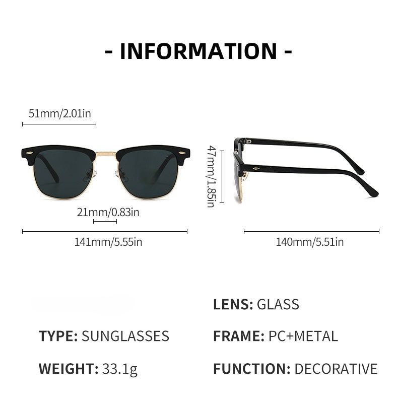 YQ Top Luxury Brand Polarized Designer Mens Women Pilot Sunglasses UV400 Eyewear Glasses Metal Frame Polaroid Lens Sun Glasses - 5 of 5