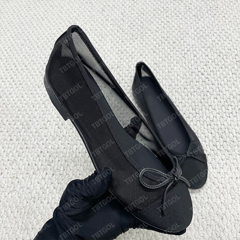 Women Suede Ballet Flats Designer Velvet Loafers Bow Mesh Sandals Dinner Dress Shoes Girls Slip-On Wedding Party Boat Shoes 891 - 6 of 8