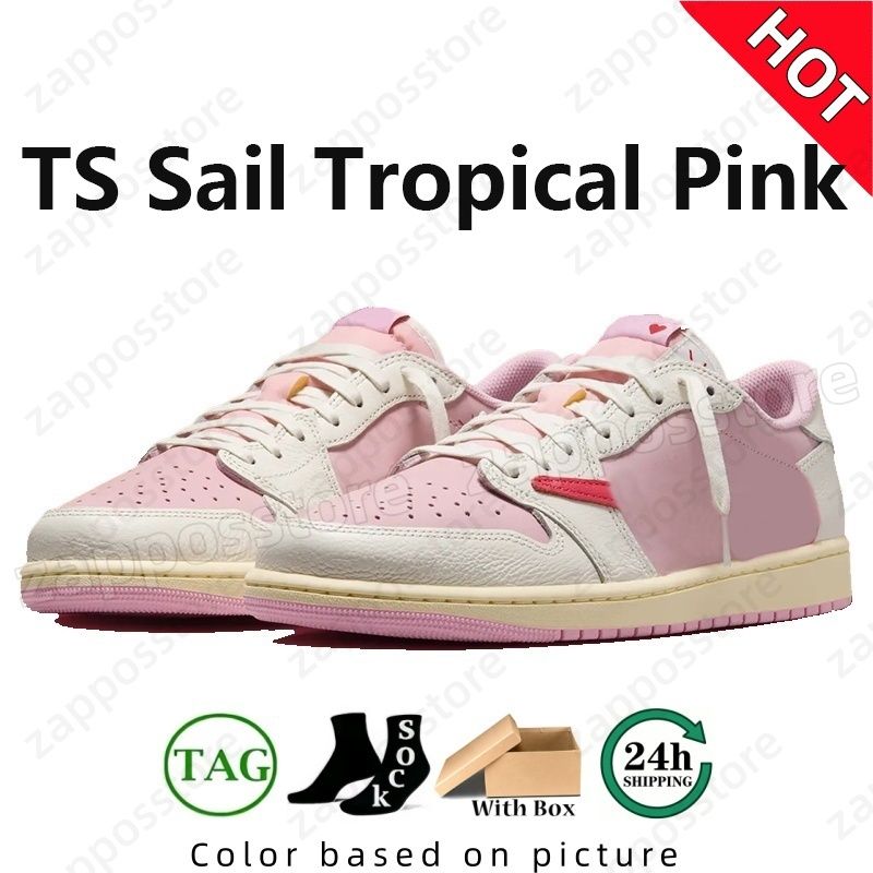 Designer for Men Women Low 1 1s Basketball Shoes Sneakers Black Phantom Tropical Pink Sail Medium Olive Outdoor Sports Trainers Sneaker travi scott low 1 Shoes - 2 of 8