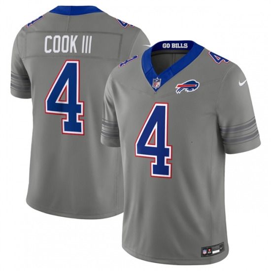 Men's Buffalo Bills Josh Allen Gray Nickel City Vapor F.U.S.E. Stitched Limited Jersey #17 Custom Available S-6XL - 2 of 8