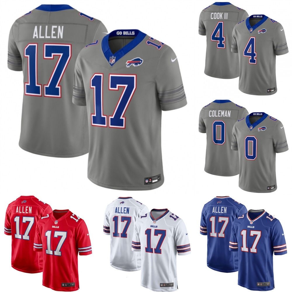 Men's Buffalo Bills Josh Allen Gray Nickel City Vapor F.U.S.E. Stitched Limited Jersey #17 Custom Available S-6XL - 1 of 8
