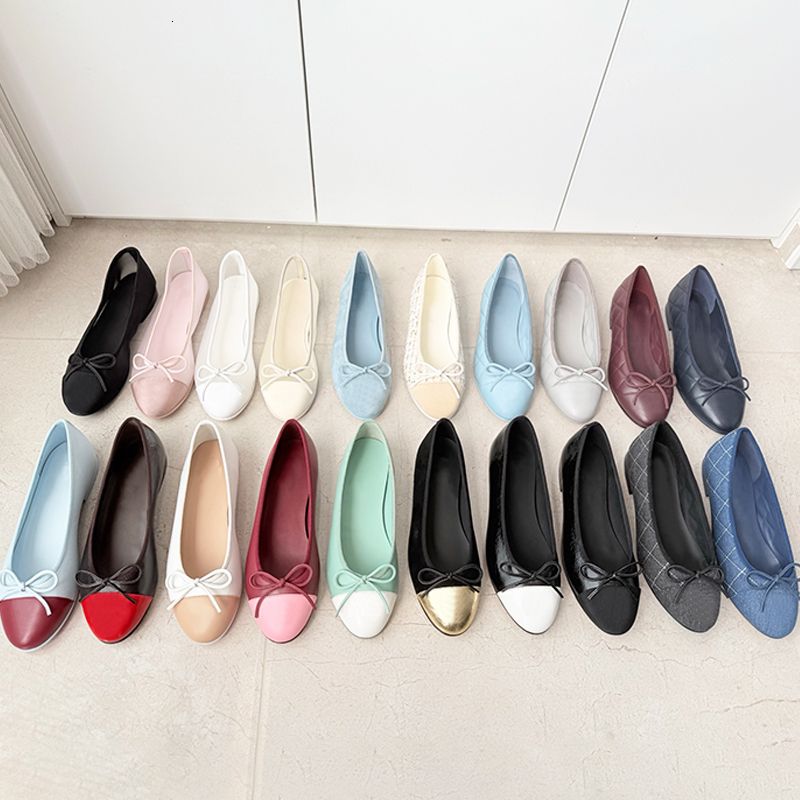 2026 Womens Designer Shoes Ballet Flats Loafers Mesh Dress Shoes Dolly Heels Ballerine Flat Pumps Fashion Bow Sandals Slides Bridal Wedding Shoes 1057 - 1 of 8