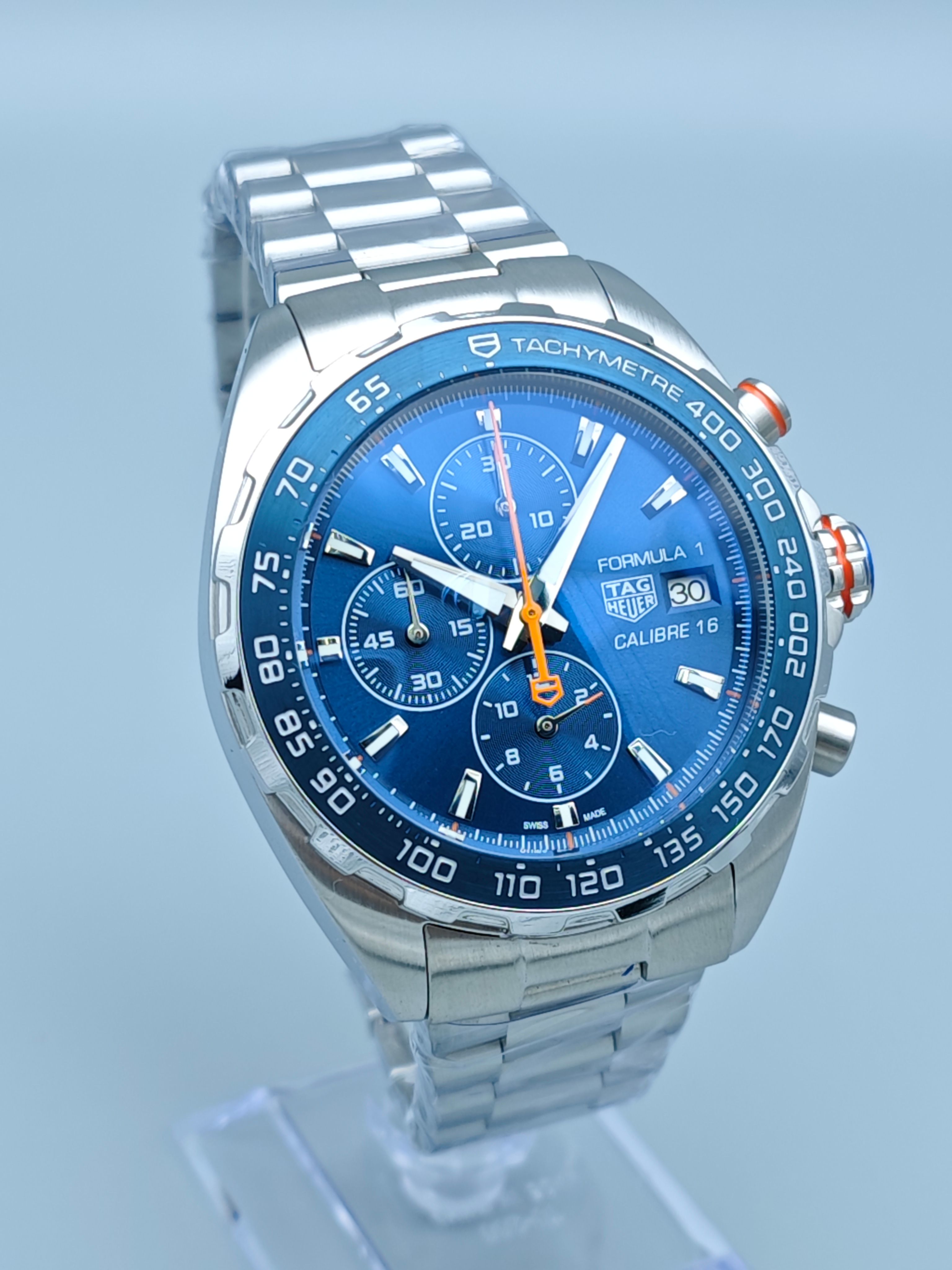 TAG Heuer Formula 1 Calibre 16 Chronograph Quartz Purchase Stainless Steel Men's Watch Stainless Steel Case Silver Case New Black Case - 1 of 8