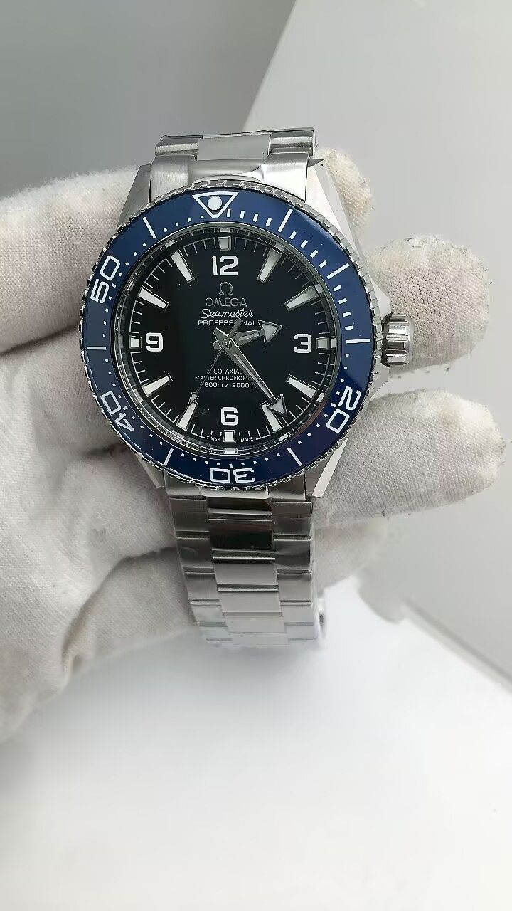 OMEGA Seamaster Planet Ocean 600M Co-Axial Master Cortina Watch Ceramic Bezel Men's Watch Stainless Steel Case Silver Case New Black Case - 7 of 9