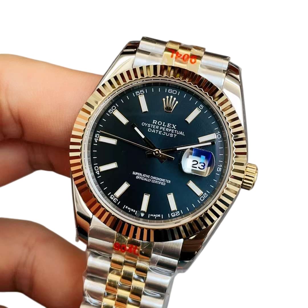 Rolex Two Tone Datejust Ombre Green 126334 Tiffany 41mm Upgraded Jubilee Strap Automatic Stainless Steel Watch Bezel Men's Watch Sapphire Glass Case New Black Case - 1 of 8