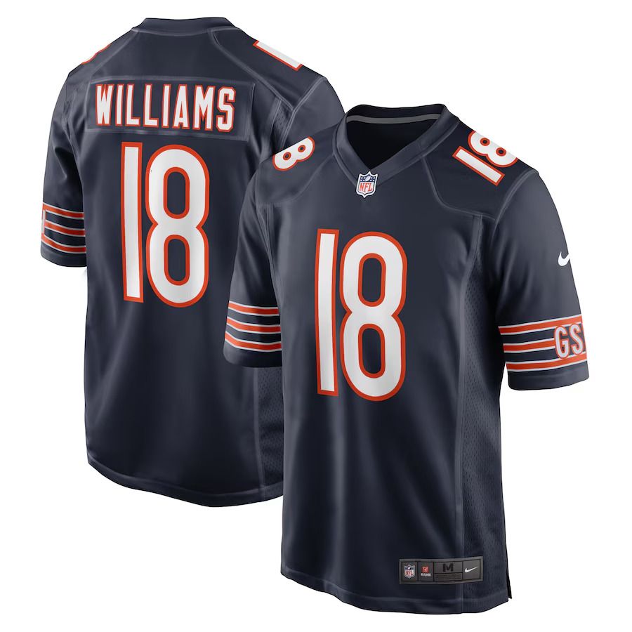Men's Chicago Bears Caleb Williams Navy Player Game Jersey Custom Available S 6XL - 4 of 7