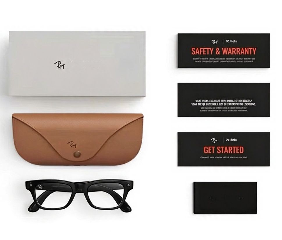 META Glasses RB With Camera Sunglasses Bluetooth Call Anti Shake HD Camera with Video Recording Dual Mic Reduction AI Smart Sunglasses with Charging Case - 5 of 5