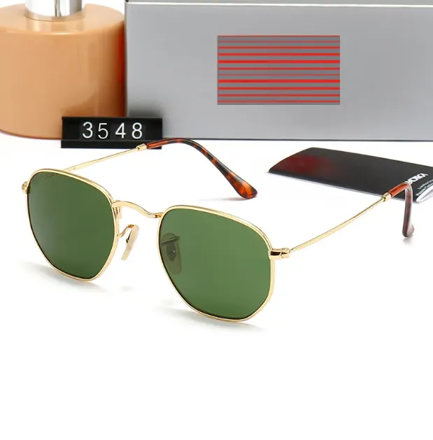 Luxury designer sunglasses 3548 RB sunglasses Hexagonal metal sunglasses Top quality gafas 3447 luxury UV400 Eyewear Classiceyeglasses for men and women 51mm - 8 of 9