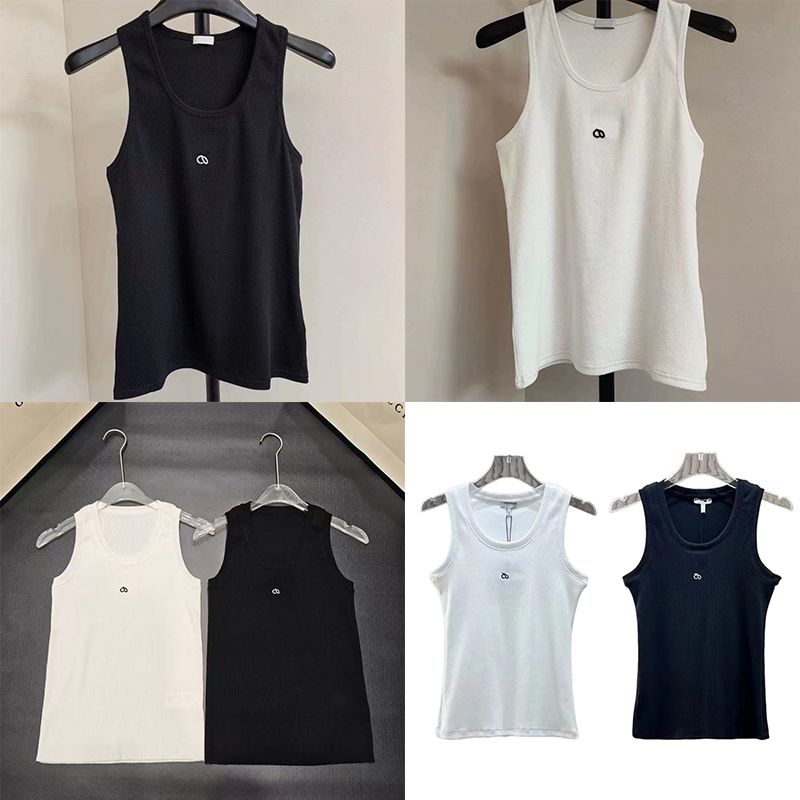 Designer Tank top Summer Women T Shirts Crop Top Sexy Off Shoulder Black Tank Casual Sleeveless Backless Shirt - 2 of 9