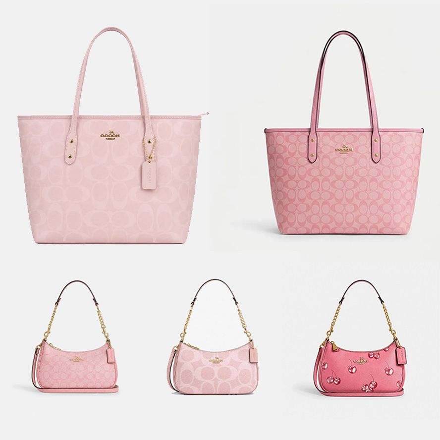 Pink Tote Bag Designer Bag Large Capacity Bag Women's Shopping Bag Canvas With Metal Hardware Classic Fall Winter Fashion BagClassic Fall/Winter Fashion Bag - 1 of 7