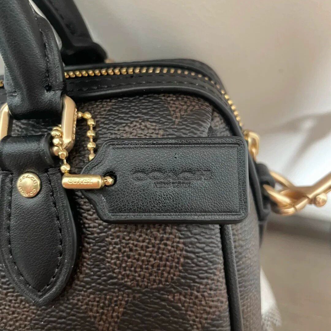Designer Bag Crossbody Bag Luxury Bag Classic Signature Canvas Boston Handbag Detachable Shoulder Strap Portable Handle Purse Vintage Style Ladies Shoulder Bag - 6 of 8