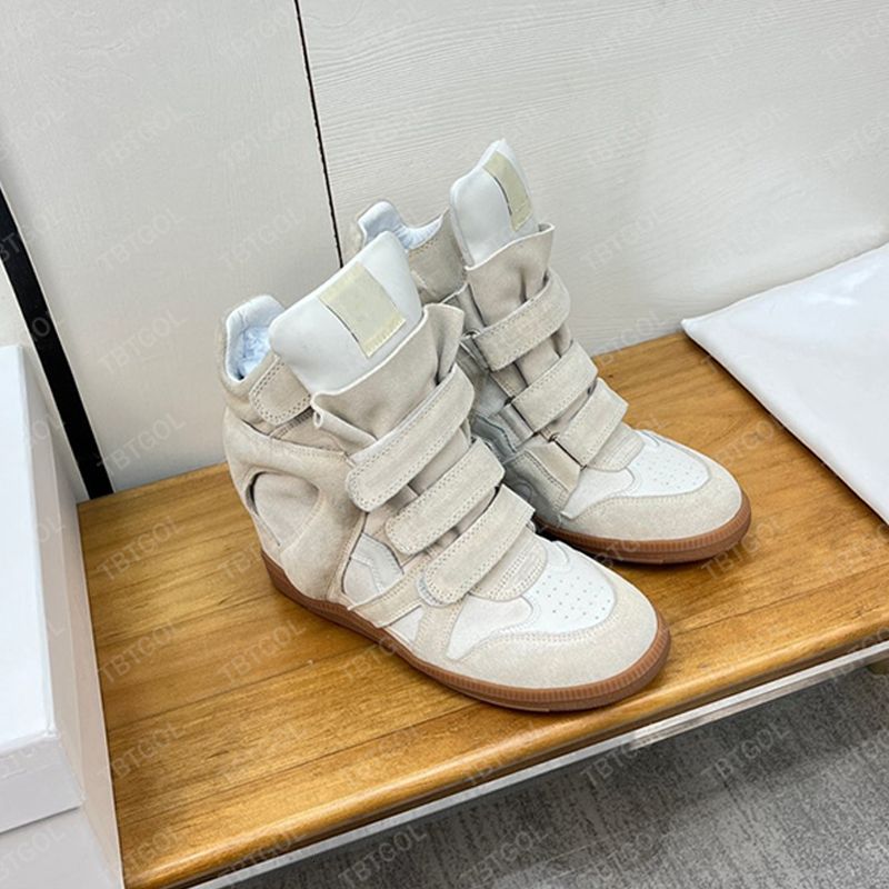Designer women sneakers stylish high top suede wedge sneakers women platform casual shoes 829 - 4 of 8