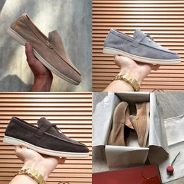 Designer Men Women Woven Suede Loafers Slip On Driving Shoes Metal Pendant Soft Moccasins Outdoor Daily Walking Casual Breathable Footwear Top Quality 739 - chnbuybuy