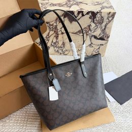 Designer Bag Shoulder Bag Handbag City tote bag Classic Brown and Black Monogram Bag Classic coated monogram canvas Smooth leather trim Bag Best Selling Commuter Bag - chnbuybuy