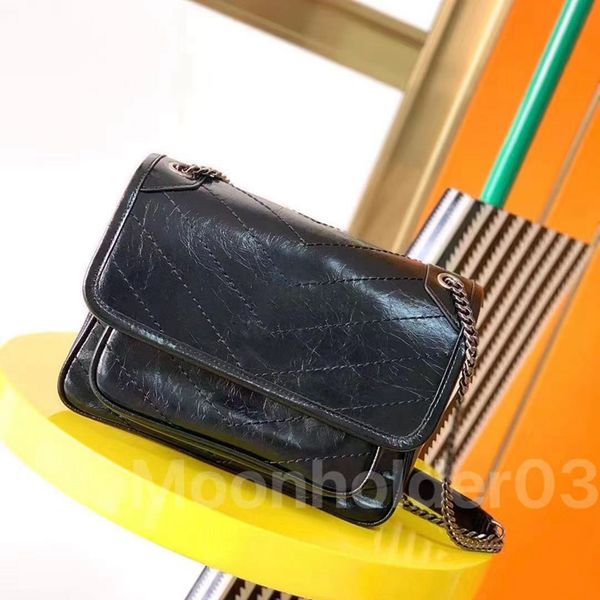 Handbag luxury designer niki shoulder bag waxy leather messenger bags women cross body bag Satchel lady vintage design sacoche fashion classic Stripes Turquoise - Bags, Luggage & Accessories - chnbuybuy