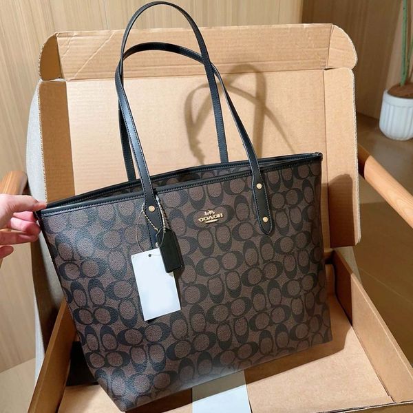 Tote Bag Designer Bag Women's Fashion Classic Shoulder Bag Luxury Handbags Flower Letter Large Capacity Leather Totes Commuting Shopping Bag Casual Tote 01 - Bags, Luggage & Accessories - chnbuybuy
