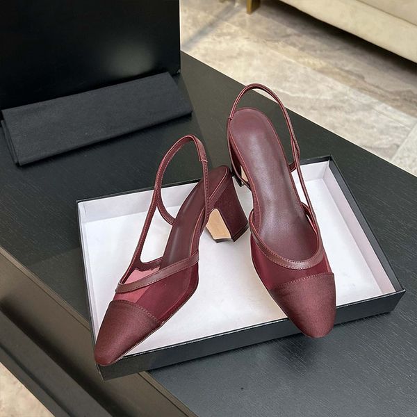 Free Shipping 2026 New Arrival Women 10A Mesh Ballet Flats Designer Bow Slingback Pink Party Dress Pumps 1058 - Shoes & Accessories - chnbuybuy