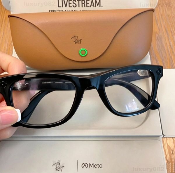 META Glasses RB With Camera Sunglasses Bluetooth Call Anti Shake HD Camera with Video Recording Dual Mic Reduction AI Smart Sunglasses with Charging Case - Bags, Shoes & Accs - chnbuybuy