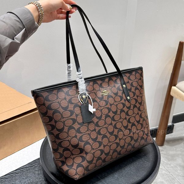 Designer Bag Luxury Bag Shoulder Bag Dark Brown tote bag Classic Large Capacity Canvas Bag Trendy Fall and Winter Must-Have Bag Metal Hardware Crossbody Bag - Bags, Luggage & Accessories - chnbuybuy