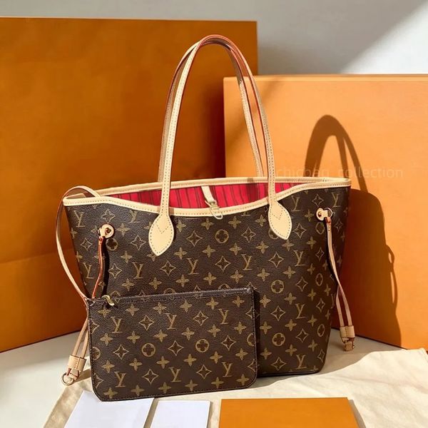 designer bag luxury bag tote bag shoulder bag full brown print bag leather bag crossbody bag high quality capacity composite shopping bag classic and popular styles - Bags, Luggage & Accessories - chnbuybuy