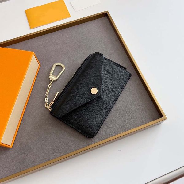 Designer wallet key chain pouch women Card Holder keychain Fashion purses embossed leather purse credit card mini wallets lady short money clutch bag with box PRPU - Bags, Luggage & Accessories - chnbuybuy