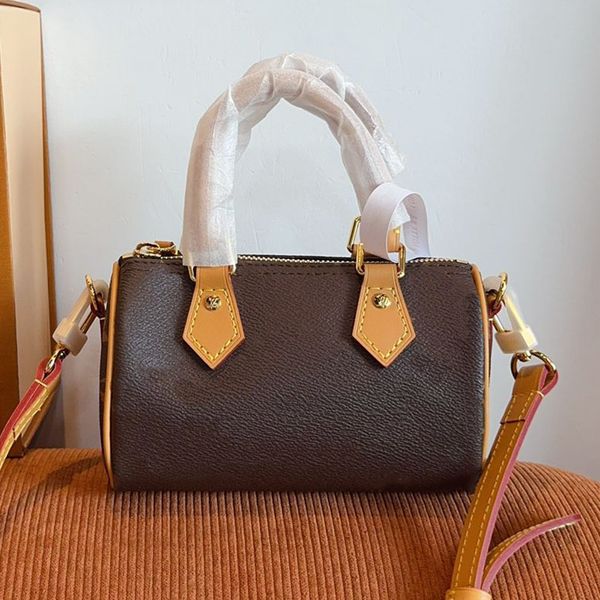 Shoulder Bags Top Designer Mini Nano 16cm Shoulder Bag Women Leather Denim Crossbody Luxury Brand Embossed Tote Purse Brown Flower Handbag billfold98 - Bags, Luggage & Accessories - chnbuybuy