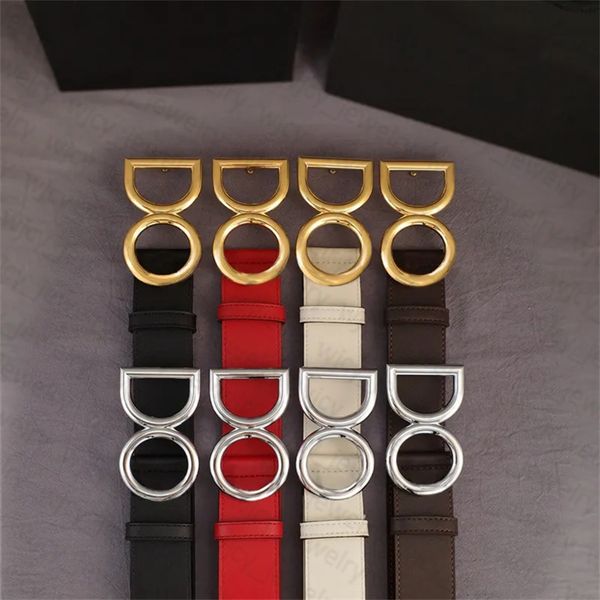 Classic Designer Mens Belt Width 4CM Genuine Leather Belts for Man Woman Smooth Buckle Gold Sliver 4 Colors Cowhide Letter Design - Fashion Accessories - chnbuybuy