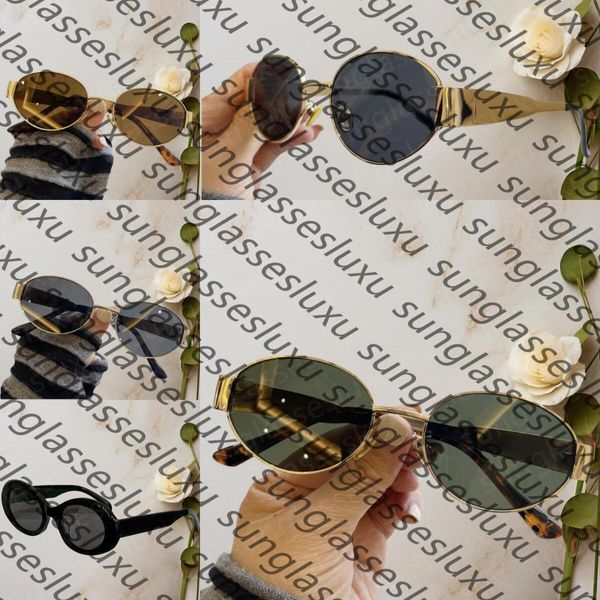 Fashion Luxury designer sunglasses for womens men glasses same Sunglasses as Polarize beach street photo small sunnies metal full frame with brown box sonnenbrille - chnbuybuy