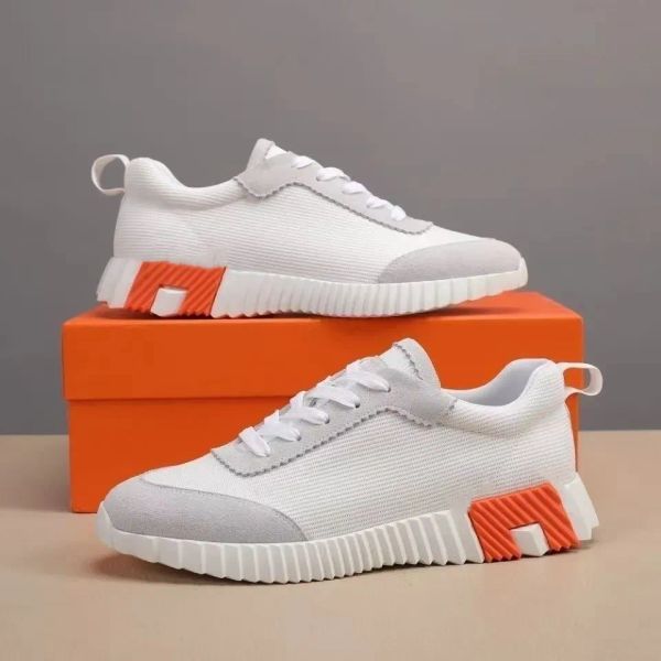 With box Bouncing Sneakers Designer Suede Casual Shoes Trainers Breathable Mesh Running Shoe Men Bounce Women Sneaker 02 - Shoes & Accessories - chnbuybuy