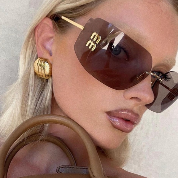 Designer Sunglasses for womens sunglasses men sunglass woman rimless frame mirror cat eye shades luxury sun glasses for women Y2K spicy girl gift High quality - Fashion Accessories - chnbuybuy